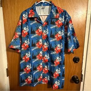 San Diego Gulls Hawaiian button up shirt men’s XL